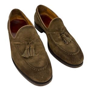 Magnanni Suede Slip On Tassel Loafers Shoes Brown - Mens US 8 / EUR 41